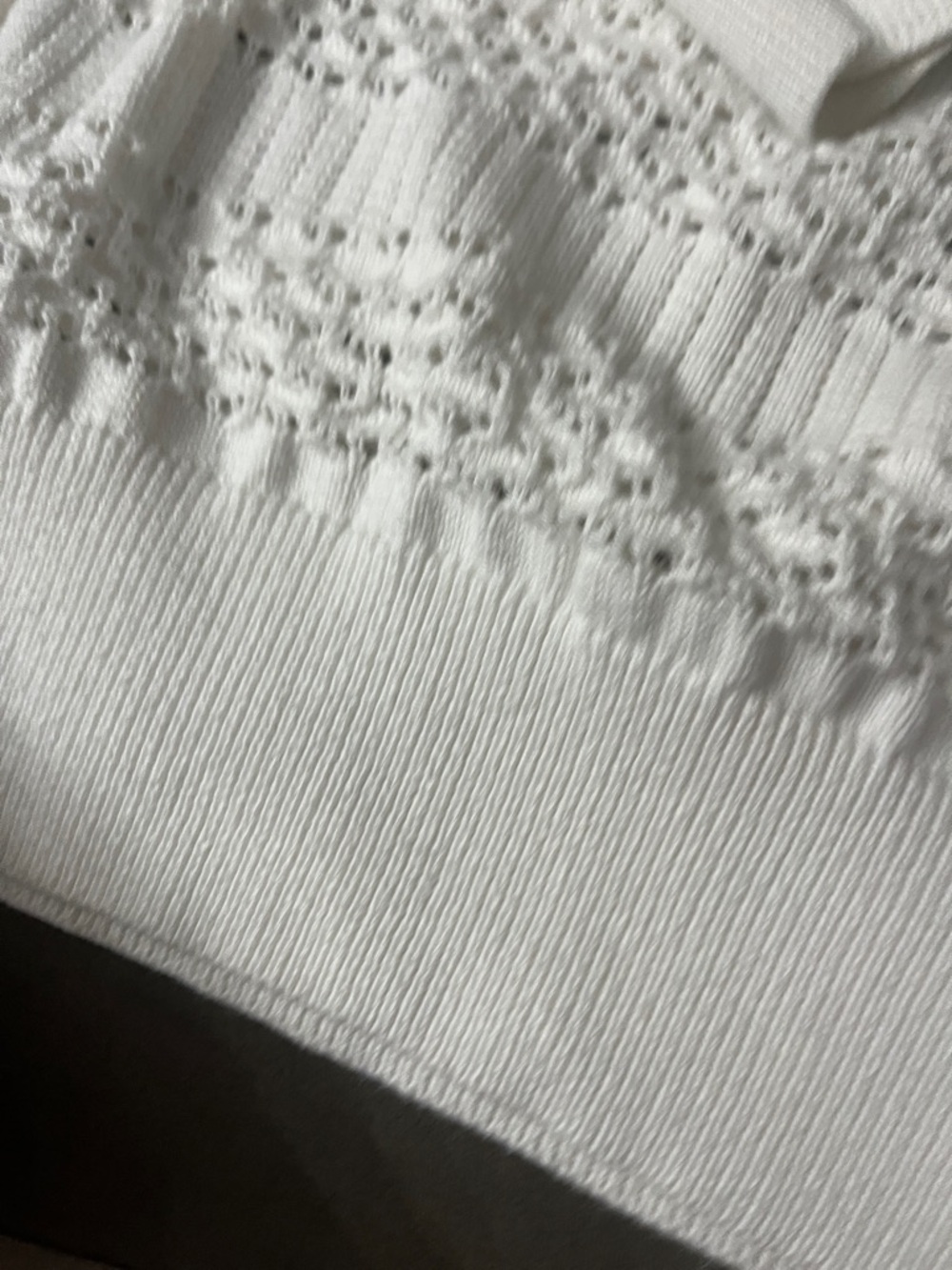 LOFT White Openwork Scoopneck Knit Sweater - Picture 6 of 11